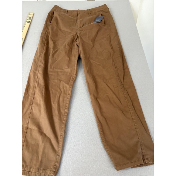 Universal Thread Pants Womens 10 Brown Straight Leg High Rise Chino Casual New - Picture 1 of 6